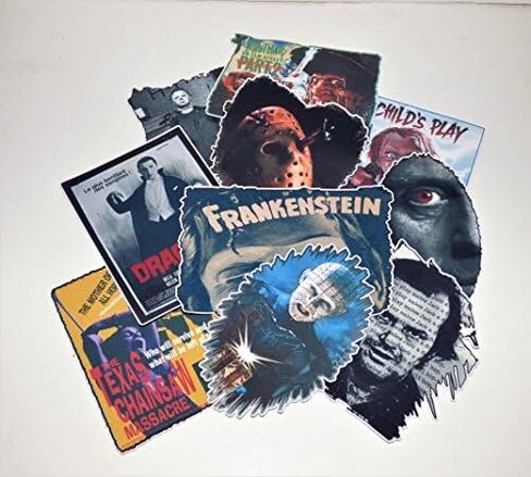 Horror Movie Villains Die Cut Vinyl Stickers Decals SET OF 10 Laptop Skateboard Car Refrig Notebook in Saudi Arabia