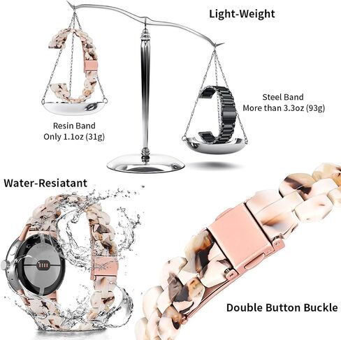 Chofit Compatible with Google Pixel watch 3 41MM/Pixel watch 2/Pixel Watch Bands Women, Stylish Resin Watch Bracelet Replacement Bands for Adjustable Wristband in Saudi Arabia