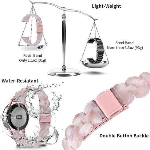 Chofit Compatible with Google Pixel watch 3 41MM/Pixel watch 2/Pixel Watch Bands Women, Stylish Resin Watch Bracelet Replacement Bands for Adjustable Wristband in Saudi Arabia