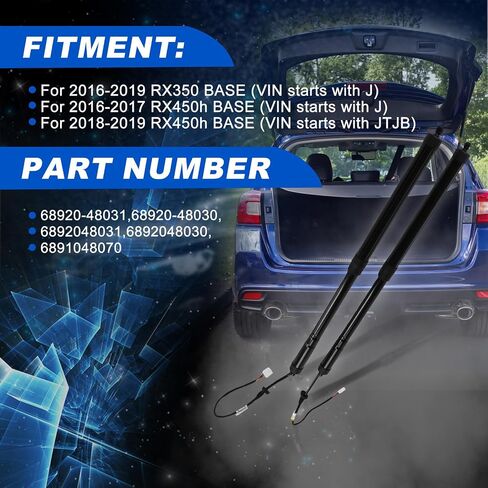 Electric Rear Tailgate Power Lift Support Shock Strut for 2015-2021 NX200t NX300h 2.0L 2.5L Replaces 6892079016 6891079016, 2-PC Set in Saudi Arabia