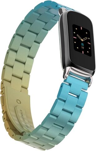 Metal Watchband Compatible with Fitbit inspire 3 Stainless Steel Wrist Strap Bracelet Replacement for inspire3 Smartwatch Accessory for Women Men in Saudi Arabia