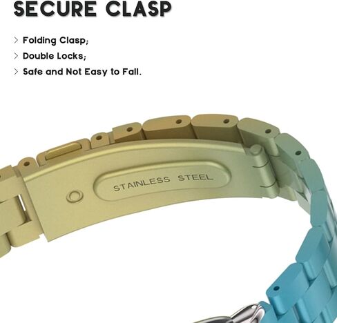 Metal Watchband Compatible with Fitbit inspire 3 Stainless Steel Wrist Strap Bracelet Replacement for inspire3 Smartwatch Accessory for Women Men in Saudi Arabia