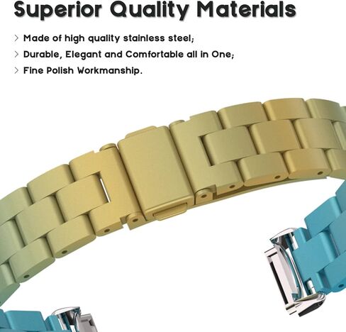 Metal Watchband Compatible with Fitbit inspire 3 Stainless Steel Wrist Strap Bracelet Replacement for inspire3 Smartwatch Accessory for Women Men in Saudi Arabia
