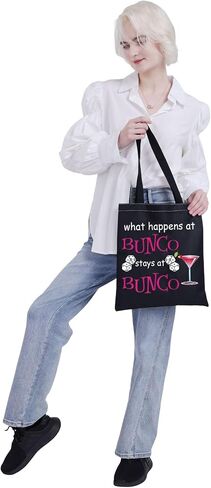 VAMSII Funny Bingo Player Gift What Happens At Bingo Stays At Bingo Lucky Bingo Bag For Women Her (Bingo Bingo) in Saudi Arabia