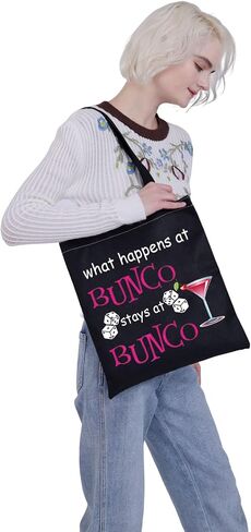 VAMSII Funny Bingo Player Gift What Happens At Bingo Stays At Bingo Lucky Bingo Bag For Women Her (Bingo Bingo) in Saudi Arabia