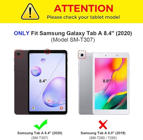 Case for Samsung Galaxy Tab A 8.4 2020 Tablet (Model SM-T307), Light Weight Shock Proof Durable Rugged Kidsproof Foldable Convertible Handle Kids Case for Tab A 8.4 2020 in Kuwait