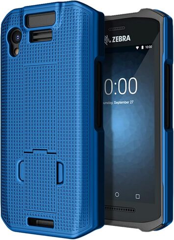 Case with Stand for Zebra TC21 TC26 Mobile Computer Scanner, Nakedcellphone Textured Slim Hard Shell Protector Cover with Kickstand - Bright Orange in Saudi Arabia