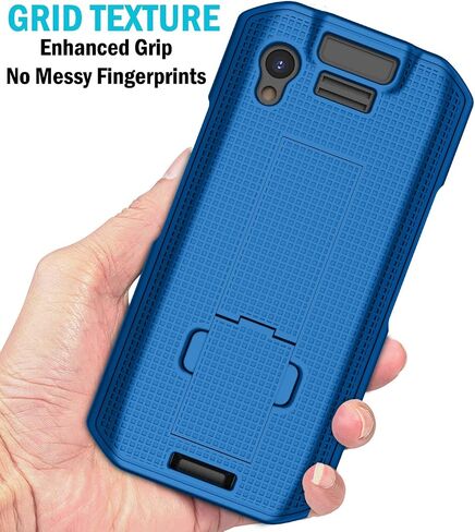 Case with Stand for Zebra TC21 TC26 Mobile Computer Scanner, Nakedcellphone Textured Slim Hard Shell Protector Cover with Kickstand - Bright Orange in Saudi Arabia