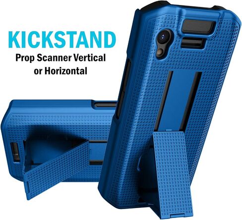 Case with Stand for Zebra TC21 TC26 Mobile Computer Scanner, Nakedcellphone Textured Slim Hard Shell Protector Cover with Kickstand - Bright Orange in Saudi Arabia