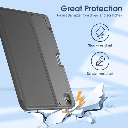 ProCase Smart Case for iPad Air 11-inch M2 (2024), iPad Air 5th Generation (2022) / iPad Air 4th Gen (2020) 10.9 Inch; Shockproof Cover with Clear Back & Pencil Holder -Blue in Saudi Arabia