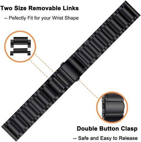 YEEJOK متوافق مع أحزمة ساعة TicWatch Pro 3 Ultra GPS/S2/E2، متوافق مع Amazfit GTR 4/4Pro Bands، GTR 3/3 Pro Bands 22 مم معدني + بديل أشرطة ساعة سيليكون للرجال والنساء in Kuwait