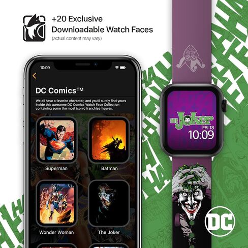 DC Comics - Smartwatch Band - Officially Licensed, Compatible with Every Size & Series of Apple Watch (watch not included) in Saudi Arabia