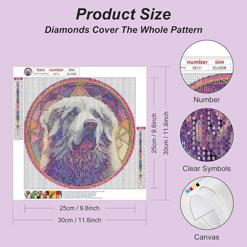 مجموعات الطلاء الماسي من Acudotr للبالغين، مجموعات فنية ماسية خماسية الأبعاد للمبتدئين، مجموعات طلاء ماسية كاملة الحفر لديكور جدار المنزل، قطة، 12 × 12 بوصة in Kuwait