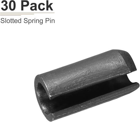 دبوس زنبركي مشقوق مقاس 5 مم × 22 مم - 30 عبوة - جيد لمثبت الماكينة المنزلية - دبوس شد وتد زنبركي 65Mn - أسود in Kuwait