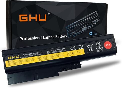 GHU New Battery 48 Wh Replacement 40Y6799 40Y6797 92P1141 Compatible with Lenovo ThinkPad Notebook T60 T500 W500 R500 R60 92P1133 42T4511 42T4504 T500 42T4619 42T4620 40Y6795 R500 SL300 SL400 SL500 in Kuwait