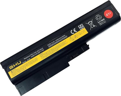 GHU New Battery 48 Wh Replacement 40Y6799 40Y6797 92P1141 Compatible with Lenovo ThinkPad Notebook T60 T500 W500 R500 R60 92P1133 42T4511 42T4504 T500 42T4619 42T4620 40Y6795 R500 SL300 SL400 SL500 in Kuwait