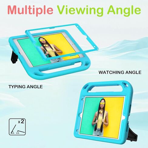 Kids Cases for iPad 10.2inch 9th/ 8th / 7th Generation, iPad Pro 10.5 inch & iPad Air 3, EVA Shockproof Handle Stand Kids Case for iPad 10.2" and 10.5'' (Light Purple) in Saudi Arabia