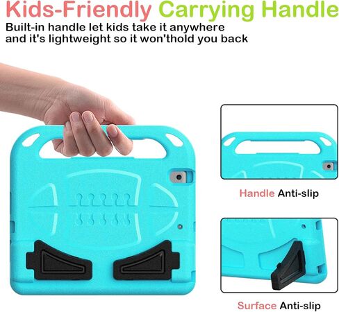 Kids Cases for iPad 10.2inch 9th/ 8th / 7th Generation, iPad Pro 10.5 inch & iPad Air 3, EVA Shockproof Handle Stand Kids Case for iPad 10.2" and 10.5'' (Light Purple) in Saudi Arabia