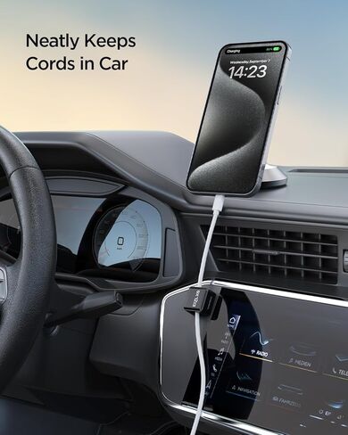 حامل منظم الحبل المغناطيسي، EIZLXQ 8 حزم لإدارة الكابلات تحت المكتب، مشابك كابل مغناطيسي لاصقة للمنزل والمكتب والهاتف والسيارة وسطح المكتب - أبيض in Kuwait