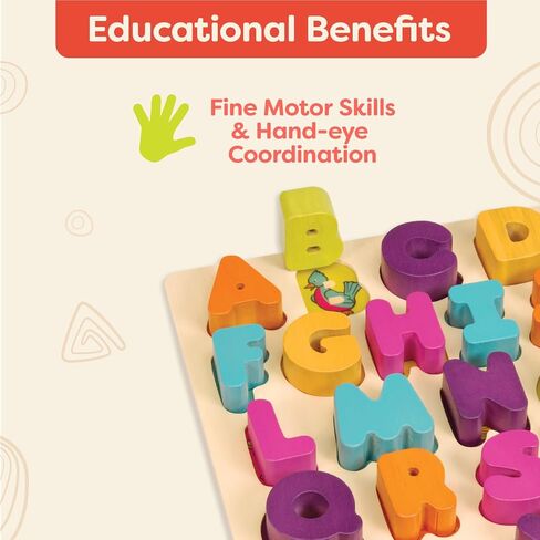 B. toys- Counting Rainbows- Number Puzzle for Kids – Wooden Number Puzzle – Counting Toy for Toddlers – 20 Chunky Puzzle Pieces – 18 Months + in Saudi Arabia