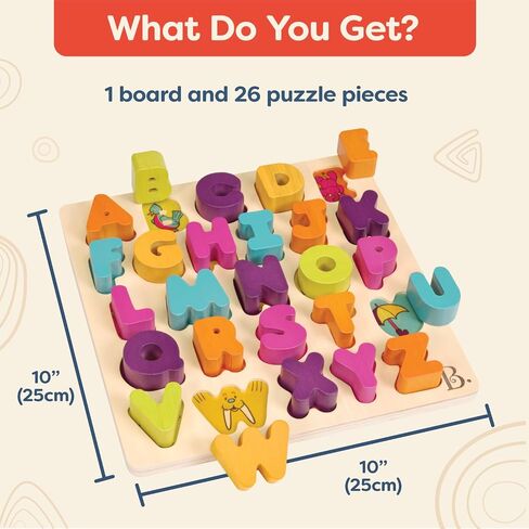 B. toys- Counting Rainbows- Number Puzzle for Kids – Wooden Number Puzzle – Counting Toy for Toddlers – 20 Chunky Puzzle Pieces – 18 Months + in Saudi Arabia