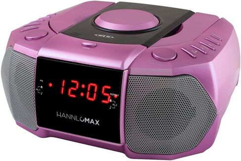 HANNLOMAX HX-334CD CD Player with PLL AM/FM Radio, Dual Alarm, Red LED Display, Aux-in, AC Operation only. (Black) in Kuwait