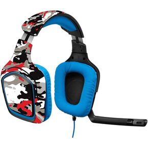 MightySkins Skin Compatible with Logitech G430 Gaming Headset - Red Camo | Protective, Durable, and Unique Vinyl Decal wrap Cover | Easy to Apply, Remove, and Change Styles | Made in The USA