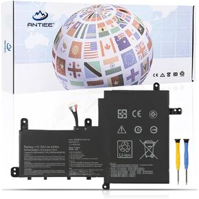 ANTIEE 42Wh B31N1729 Laptop Battery for ASUS VivoBook S15 S530 S530F S530FA S530FN S530UF S530UA S530UN K530FN S5300F S5300UN S5300U S530FN S530FA S530UA X X530 X530UF X530UN X530FA X530FN Notebook
