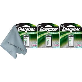 Rechargeable 9 Volt (8.4V) NiMH 175mAh 3 Batteries