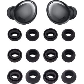 ALXCD Ear Tips Compatible with Galaxy Buds Pro Earbuds, S/M/L 3 Size 6 Pairs Silicone Replacement Eartips Earbuds Tips, Compatible with Galaxy Buds Pro SM-R190, 6 Pairs, Phantom Black