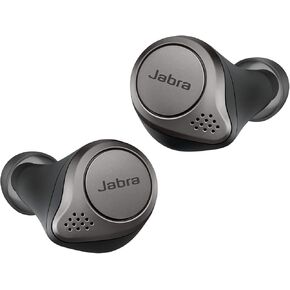 Jabra Elite 75t Earbuds – True Wireless Earbuds with Charging Case, Titanium Black – Active Noise Cancelling Bluetooth Earbuds with a Comfortable, Secure Fit, Long Battery Life, Great Sound