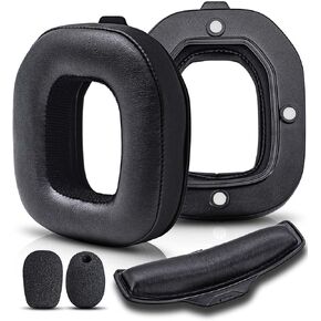 A40 TR Earpads - Replacement Ear Cushions Compatible with Astro A40 tr Headset I A40 TR Mod Kit/A40 Accessories/Headband/Microphone Foam (Soft Velour)