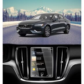 PXSWUXIE Tempered Glass Screen Protector Compatible with Volvo XC40 XC60 2018-2024/ XC90 16-24 /S60 S90 V60 19-24/V90 17-24 8.7in Touchscreen HD Anti-Fingerprint Screen protector for Volvo Accessories