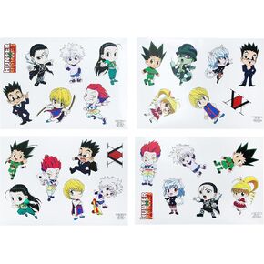 Paladone Hunter x Hunter Gadget Decals - 28 Waterproof and Removable Vinyl Stickers to Customize Phones Laptops, and Tablets - Anime Fan Tech Accessory Merch and Gift