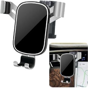 LUNQIN Car Phone Holder for Tesla Model X 2016-2020 and Tesla Model S 2012-2020 Auto Interior Accessories Best Cell Phones Mount Cellphone Mobile Cradle Charging Navigation Bracket Screen Accessory