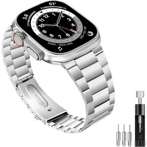 ARVOK Stainless Steel Band Compatible with Apple Watch 41mm 40mm 38mm, Metal Strap for iWatch Series Ultra 8 7 6 5 4 3 2 1 SE SE2 Women Men