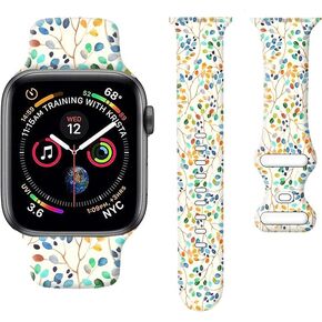 أحزمة ساعة رياضية متوافقة مع سوار ساعة Apple 38 مم 40 مم 41 مم للنساء والرجال، سوار معصم بديل من السيليكون الناعم القابل للتعديل لسلسلة iWatch 7 6 5 4 3 2 1 SE