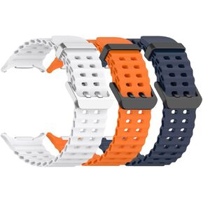 for Galaxy Watch 7 Ultra Band 47mm,（3 Pack） Soft Ocean Silicone Sport Strap Replacement Accessory Compatible for Samsung Galaxy Watch Ultra Band