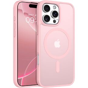 BENTOBEN Compatible with iPhone 16 Pro Case for Magnetic iPhone 16 Pro Phone Case, [Compatible with Magsafe] Slim Translucent Matte Shockproof Bumper Drop Protection Girls Women Boys Cover, Light Pink