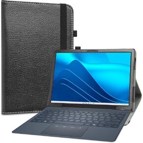 متوافق مع حافظة Dell Latitude 7350 القابلة للفصل، غطاء حامل رفيع قابل للطي من جلد البولي يوريثان للكمبيوتر اللوحي Dell Latitude 7350 القابل للفصل مقاس 11.5 بوصة (لا يناسب الأجهزة اللوحية الأخرى)، أسود