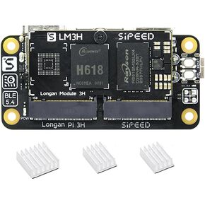 Sipeed LonganPi 3H 4GB LPDDR4 Allwinner H618 Linux Single Board Computer, Wireless Dual-Band WiFi Development Board, 4Kp60 Display, Gigabit Ethernet Port, Compatible with Raspberry Pi Zero W (4+32GB)