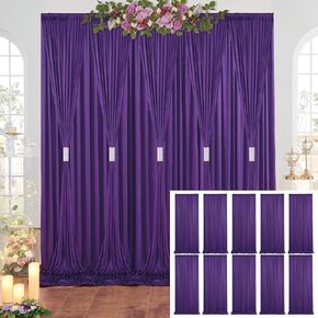 10x10 Black Backdrop Curtain for Parties, Wedding Wrinkle Free Black Photo Curtains,Backdrop Drapes Fabric Decoration for Graduation Baby Shower 5ft x 10ft,2 Panels in Saudi Arabia