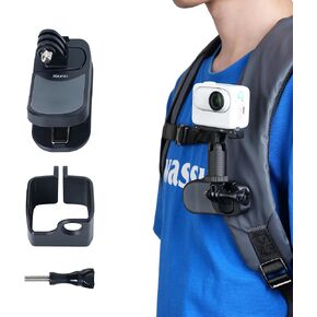 RCstyle OSMO Pocket 3 Backpack Clip Mount Shoulder Strap Accessories Fit for DJI OSMO Pocket/Action Cameras/Gopro/Insta360 Go 3/3S with Magnetic Base