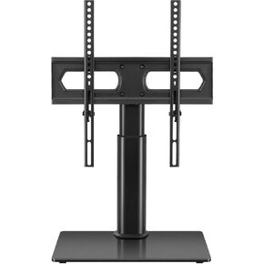FURWOO Adjustable TV Stand Single Computer Monitor with Tempered Glass Base for 27-65" Screen