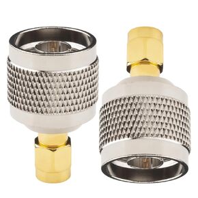 Boobrie 2PCS N to RP-SMA Coax Connector N Type Male to RP-SMA Male Adapter Reverse Polarity SMA to N Type Convertor for WiFi Antenna,Signal Booster,Extender,Transceiver