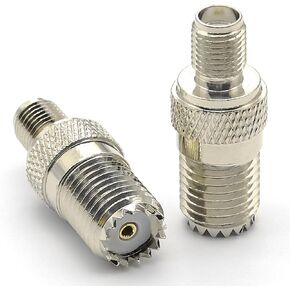 2PCS Mini UHF PL259 to SMA Radio Antenna Adapter, Mini UHF SO239 Female to SMA Female Coax Connector, Mini PL259 UHF to SMA Low Loss Adapter for CB Radio Scanners, LMA, Video,Coax Cable