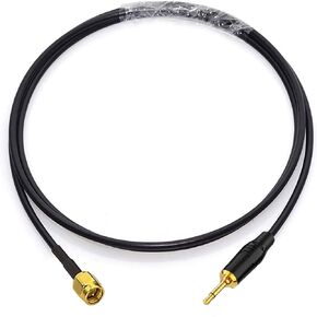 SMA Male to 3.5mm Mono 1/8" TS Stereo Plug Adapter Radio Antenna Extension Cable 5 feet