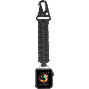 Outdoor Activities Strap Compatible with iWatch Bands Series Ultra 2 Ultra SE 9 8 6 5 4 3 2 1 Fob Tactic Clip Fob for Apple Watch Band 38mm 40mm 41mm 42mm 44mm 45mm 49mm