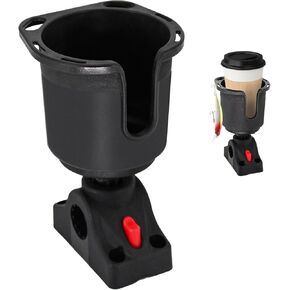 Kayak Cup Holder with Mount Bracket - Kayak Drink Holder and Fishing Tool/Lures Storage - Kayak Accessories for Fishing - Kayak Track Mount Installation