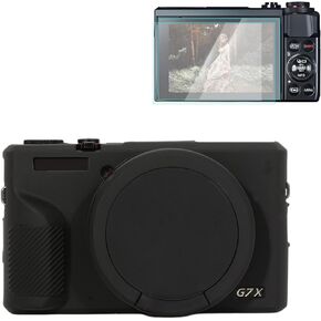 حافظة سيليكون Rieibi لجراب Canon G7X Mark III، ملحقات G7X Mark III مع واقي شاشة، طبقة حماية للشاشة لغطاء Canon G7X Mark III